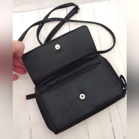 Crossbody Black Travel Bag Purse Multi Compartments New - Picture 5 of 10